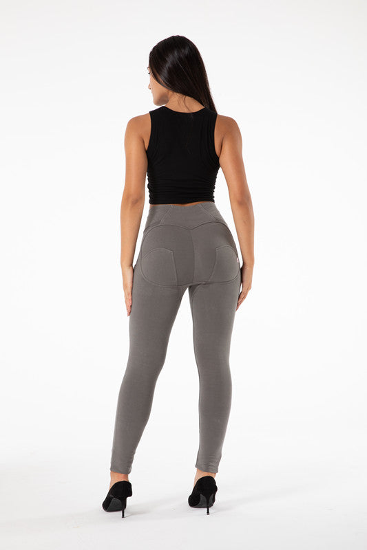 Stilla | Stramme Grå Leggings Med Høj Talje