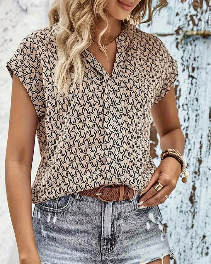 Stilla | Afslappet Bluse med V-Hals