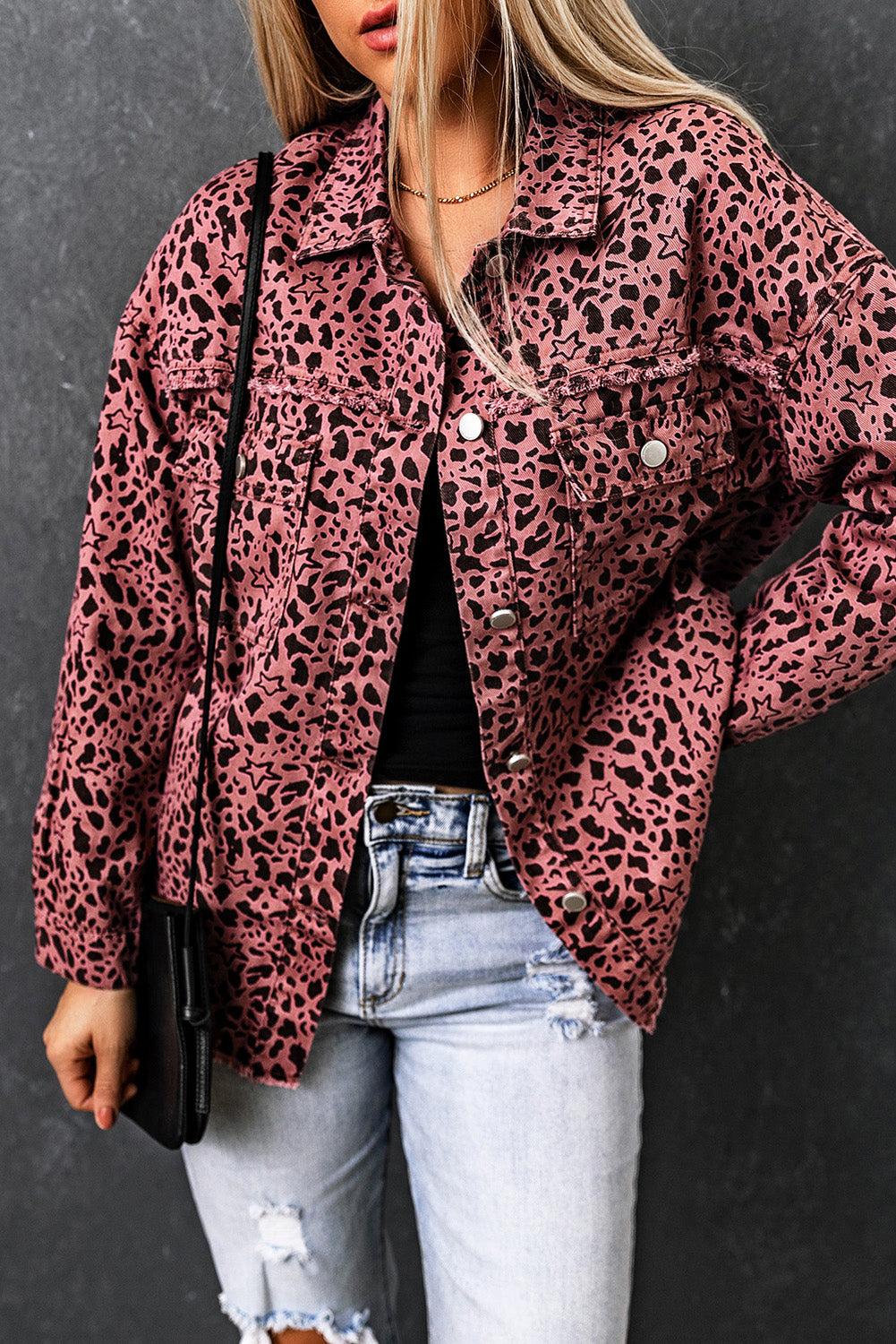 Stilla | Raw Hem Knap-Up Denim Jakke