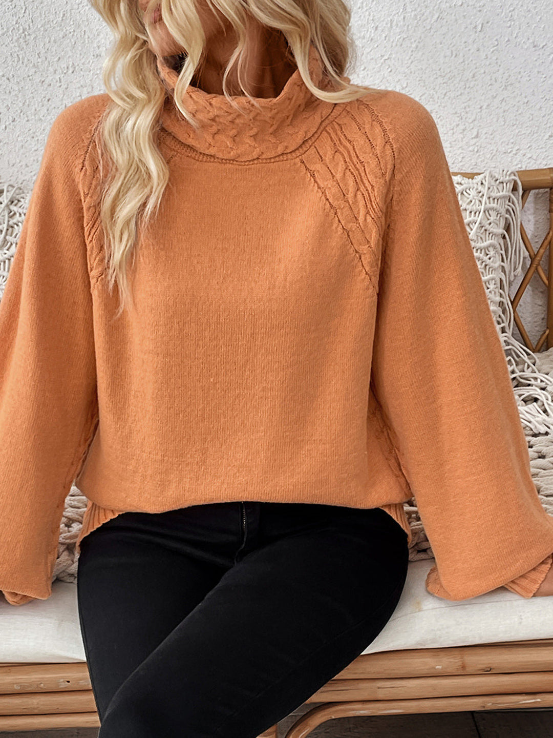 Stilla | Langærmet Turtleneck Pullover Med Twist