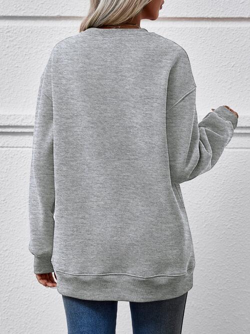 Stilla | Rund Hals Droppet Skulder Sweatshirt
