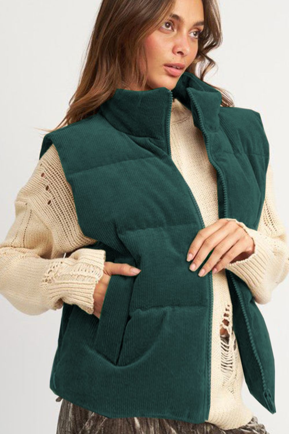 Stilla | Rullekravepullover med lynlås