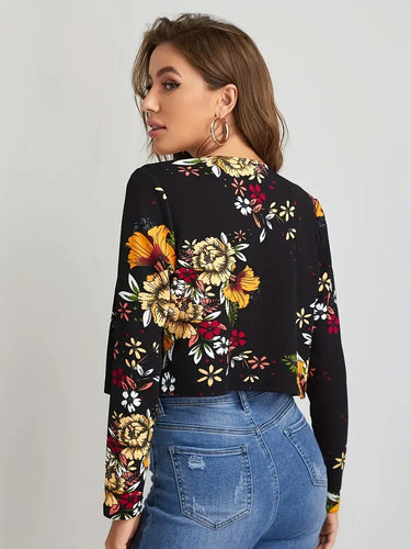 Stilla | Åben blomsterblazer foran