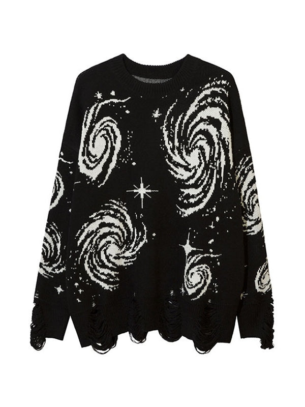 Stilla | Farve Vintage Tryk Rivet Sweatshirt