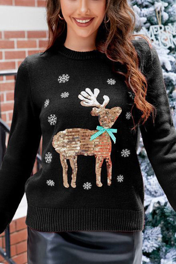 Stilla | Sød julestrikpullover med rævbroderi