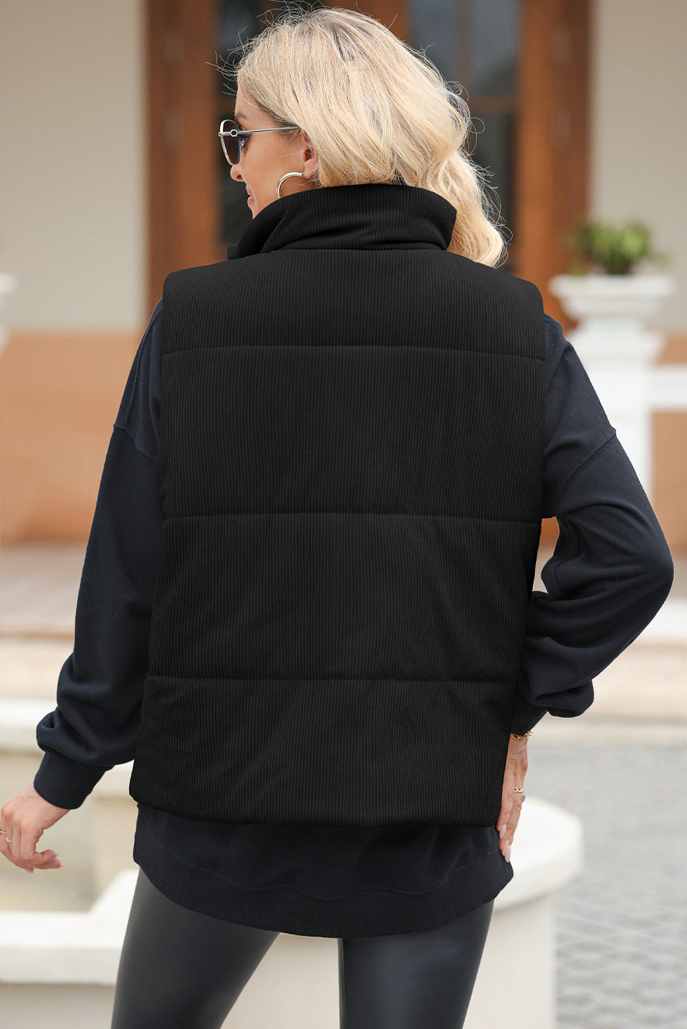 Stilla | Zip Up Turtleneck Vest Coat