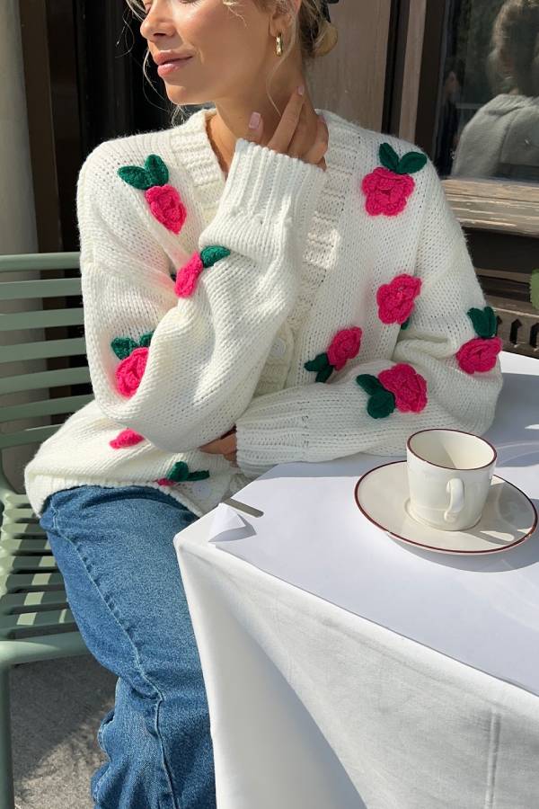 Stilla | Selena Rose Strikjakke