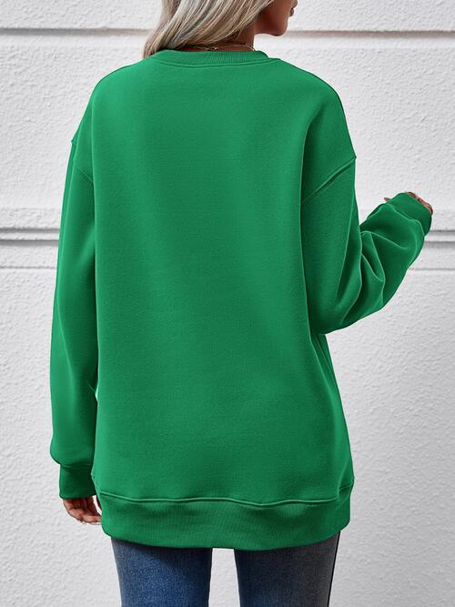 Stilla | Rund Hals Droppet Skulder Sweatshirt