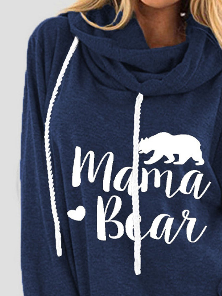 Stilla | Sweatshirt med lange ærmer med snor og grafisk bogstav