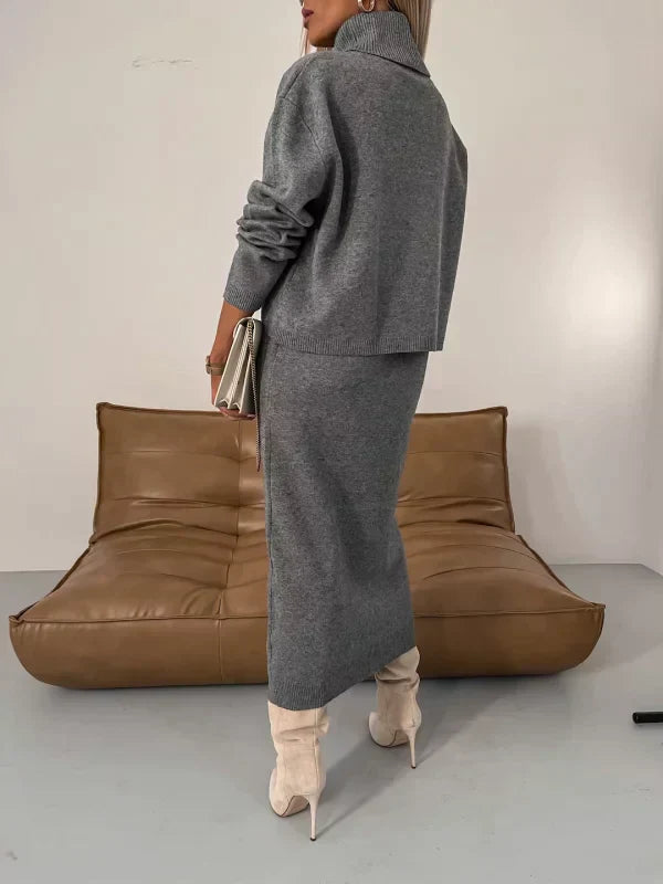 Stilla | Kjole med matchende højhalset sweater