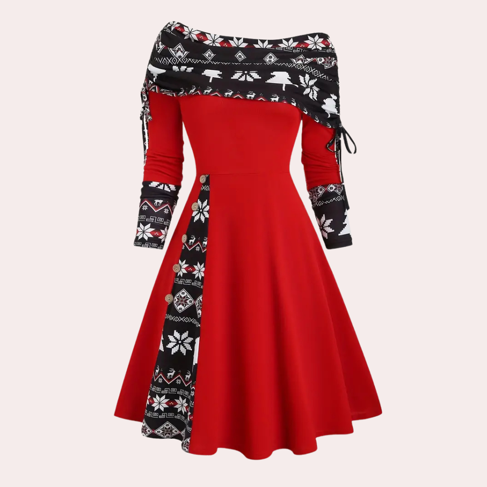 Stilla | Fabelagtig Off-Shoulder Julekjole til Damer