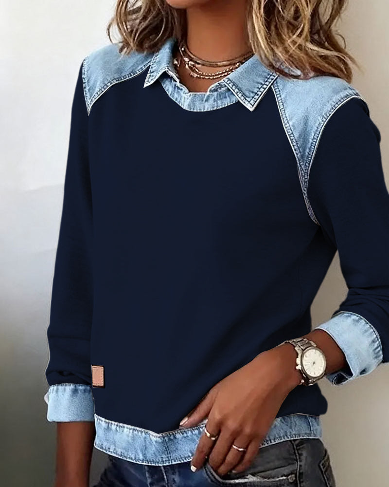 Stilla | Fashionable Revers Langærmet