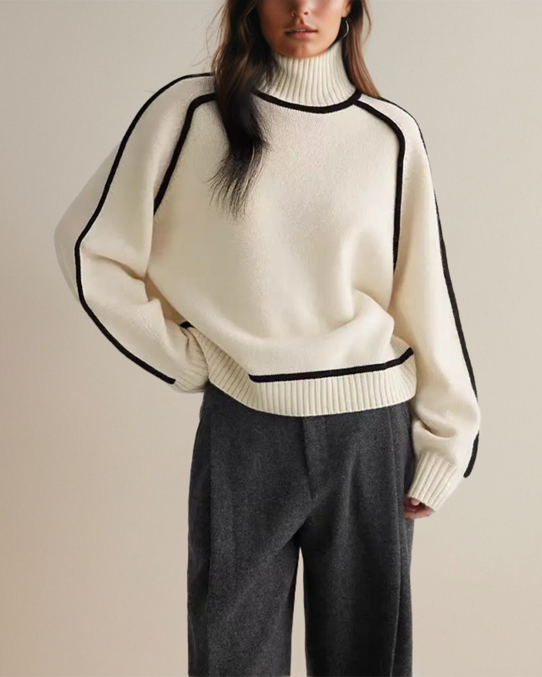 Stilla | Rullekrave sweater med elegant snit
