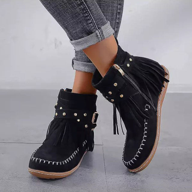 Stilla | Vintage støvler med frynser
