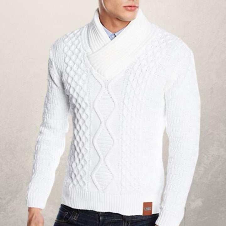 Stilla | Uldscarf Krave Pullover Kabelstrik Vinterpullover