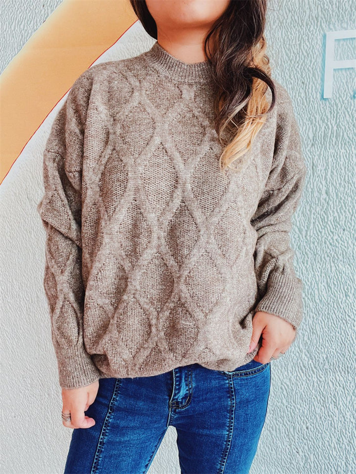 Stilla | Klassisk Pullover med Rund Halsudskæring og Lange Ærmer