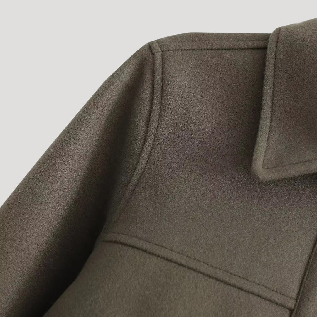 Stilla | Kvinder Cropped Uld Utility Jakke