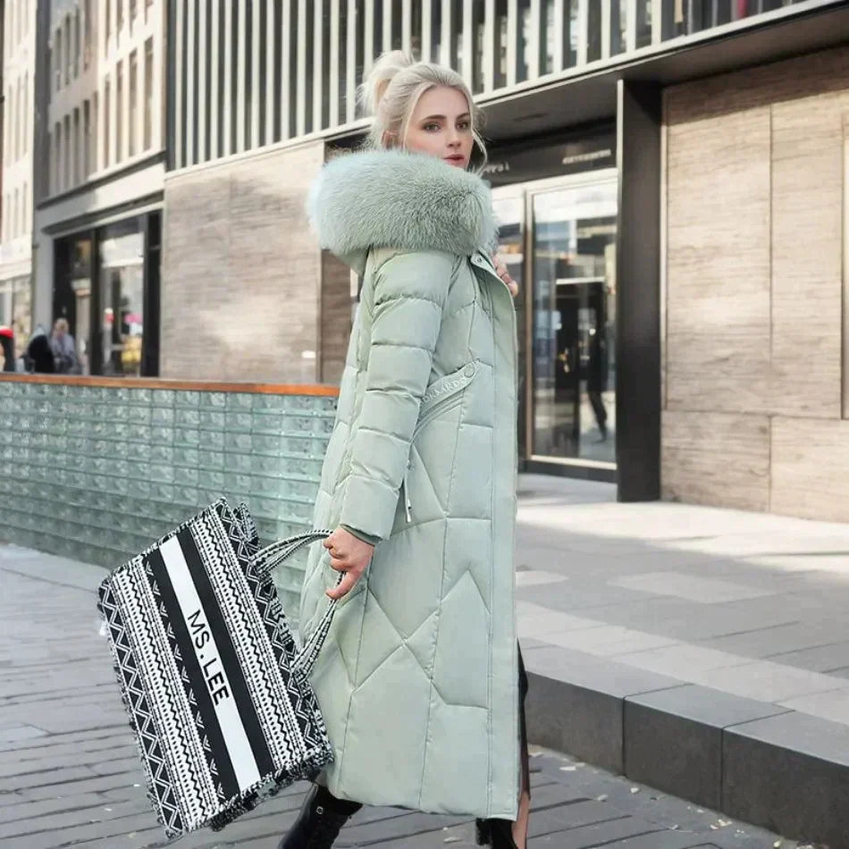 Stilla | Pels Trenchcoat Hvid Smart og Varm