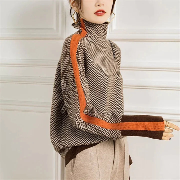 Stilla | Rullekrave Sweater I Kashmir Til Damer