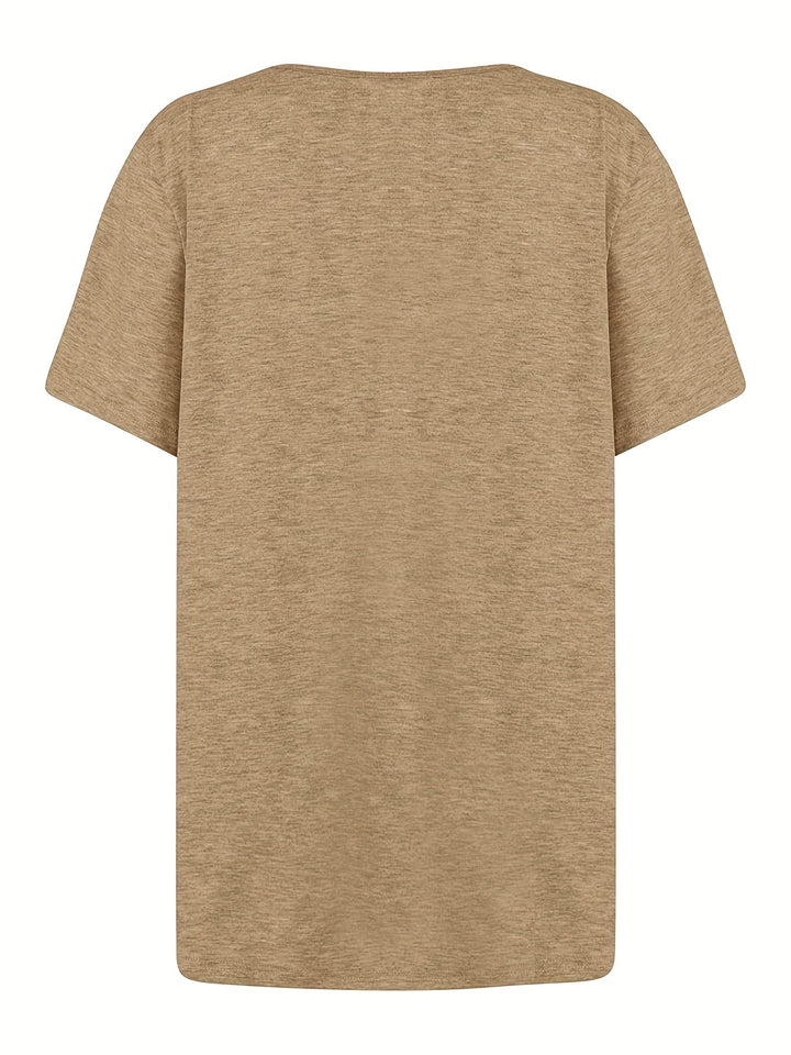 Stilla | Rynket Bluse Asymmetrisk Let Bluse Med Korte Ærmer
