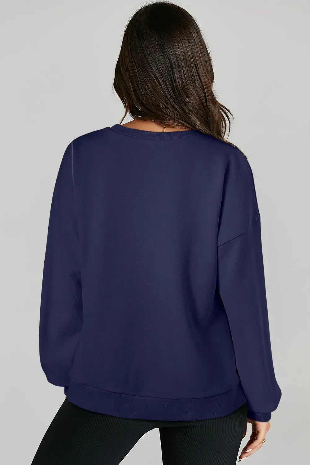 Stilla | Sweatshirt med lange ærmer og rund halsudskæring Oppe og Nede