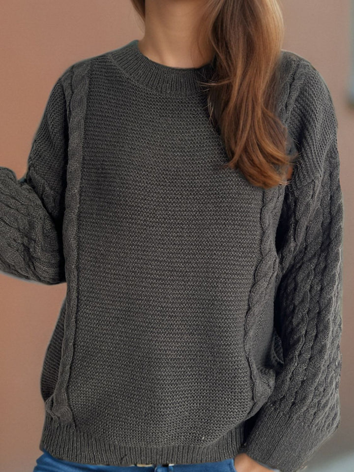 Stilla | Snippet Pullover med Lange Ærmer og Rund Halsudskæring