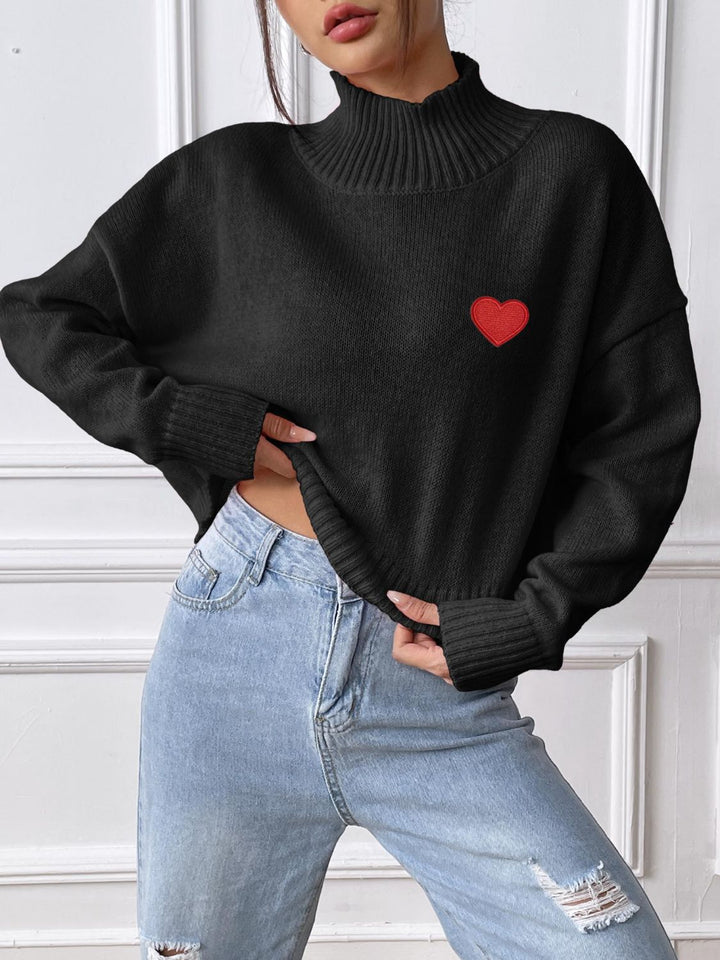 Stilla | Rullekrave sweater med lange ærmer