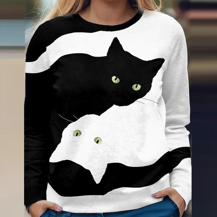 Stilla | Top Mit Animalprint und Rundhalsausschnitt