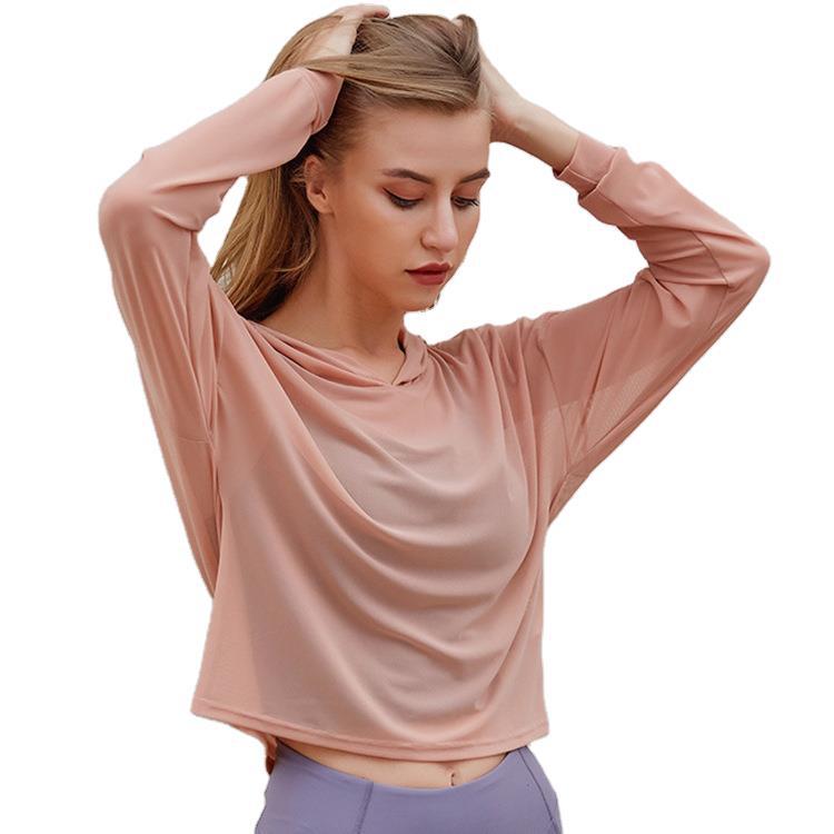 Stilla | Sportbluse i fin mesh med hætte til damer