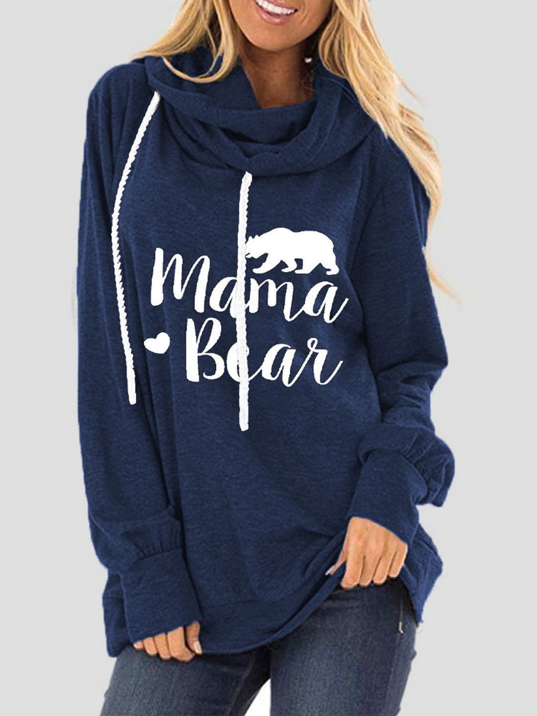 Stilla | Sweatshirt med lange ærmer med snor og grafisk bogstav