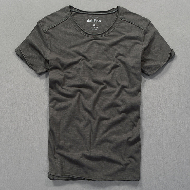 Herre klassisk Rundhals T-shirt Stilla