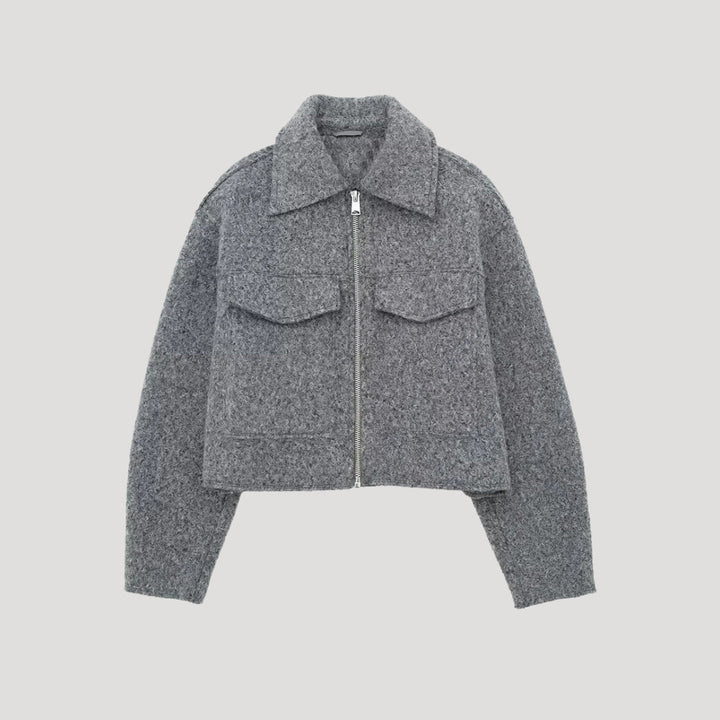 Stilla | Kvinder Cropped Uldblandingsjakke