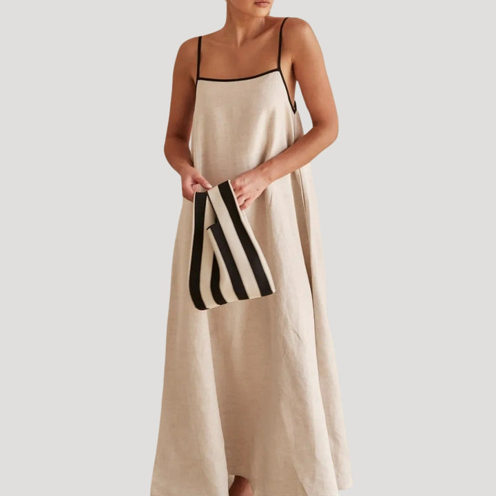 Stilla | Kvinders Linned Maxi Sommer Slip Kjole