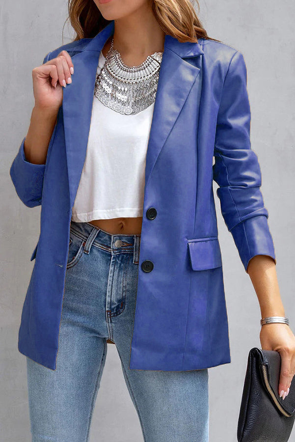 Stilla | Mode Affairs Lommer Faux Læder Blazer