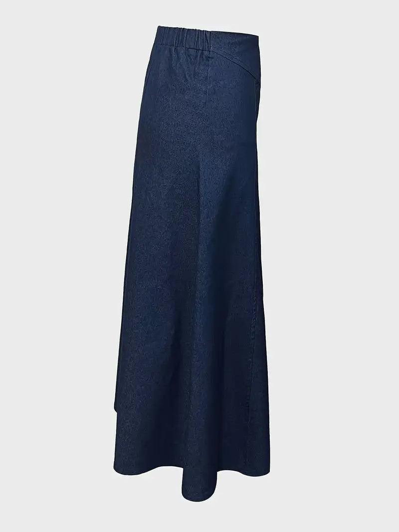 Stilla | Lang Udstillet Jeansskørter