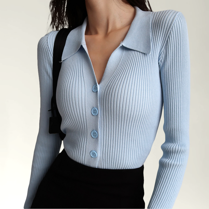 Stilla | Polokrave Rib Slim Fit