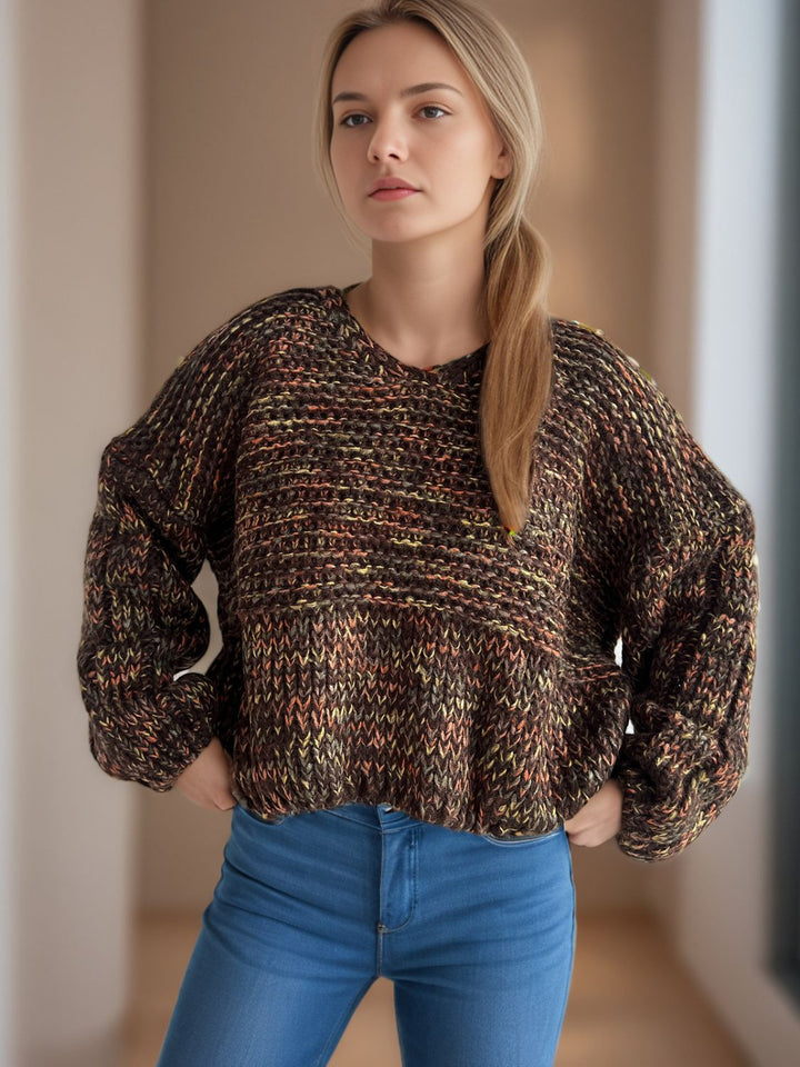 Stilla | Pullover med lange ærmer og dybe skuldre