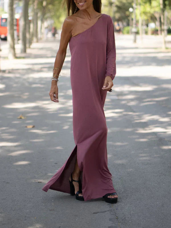 Stilla | Blød Off-shoulder Maxi Kjole