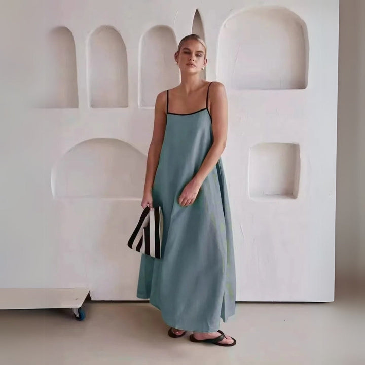 Stilla | Kvinders Linned Maxi Sommer Slip Kjole