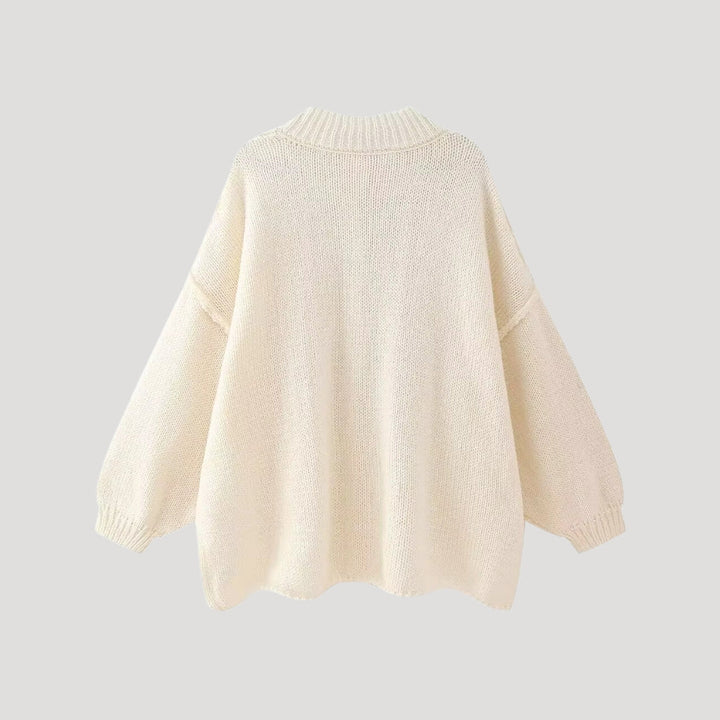 Stilla | Kvinder Overstørrelse Knap Kardigan