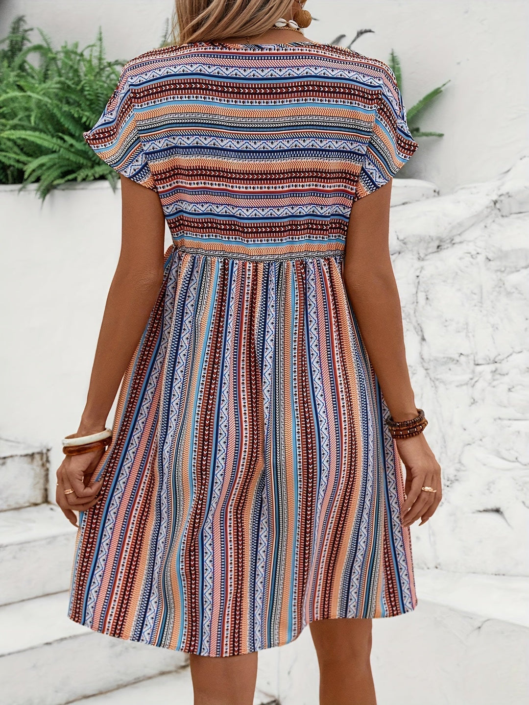Stilla | Stribede Boho Style Kjole