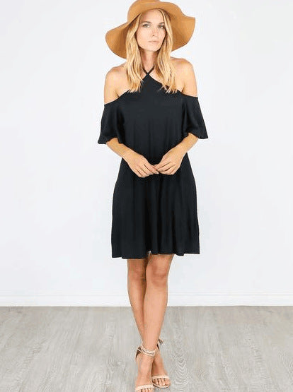 Off-Shoulder Udstillet Kjole til Damer Stilla