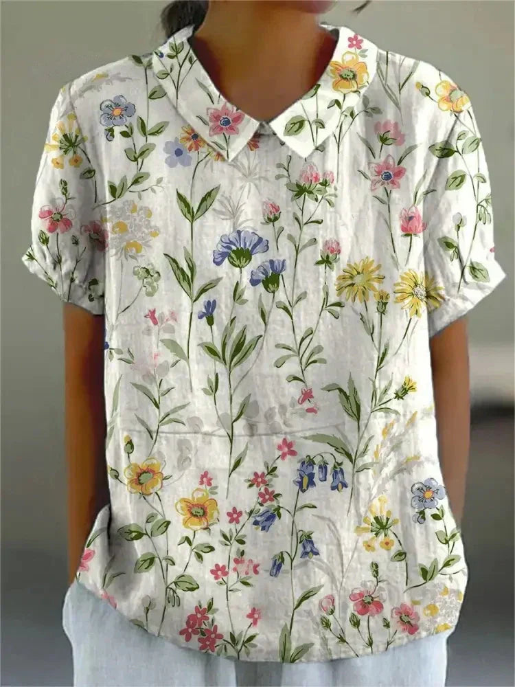 Stilla | Bluse Dame Med Blomstertryk