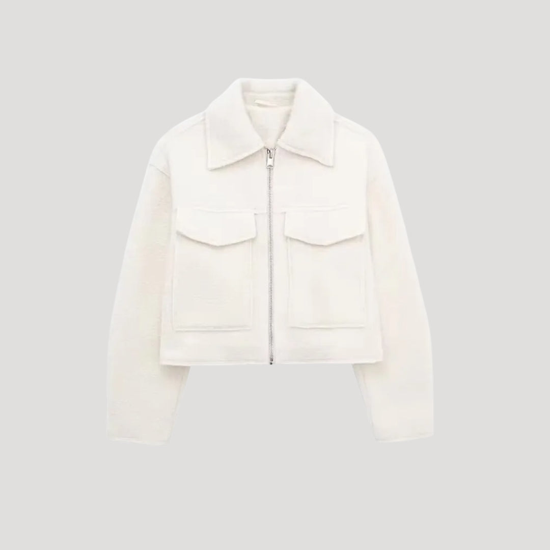 Stilla | Kvinder Cropped Uldblandingsjakke