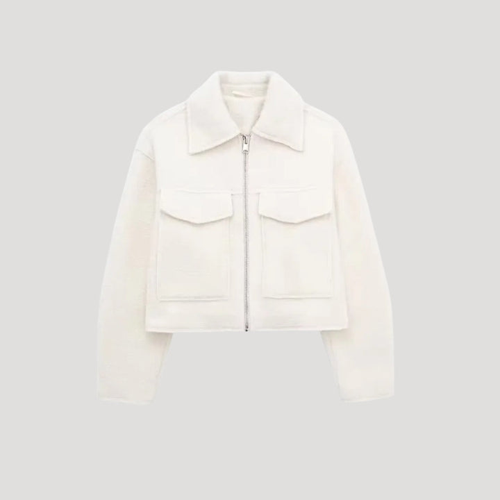 Stilla | Kvinder Cropped Uldblandingsjakke