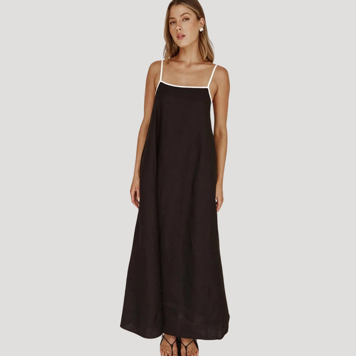 Stilla | Kvinders Linned Maxi Sommer Slip Kjole