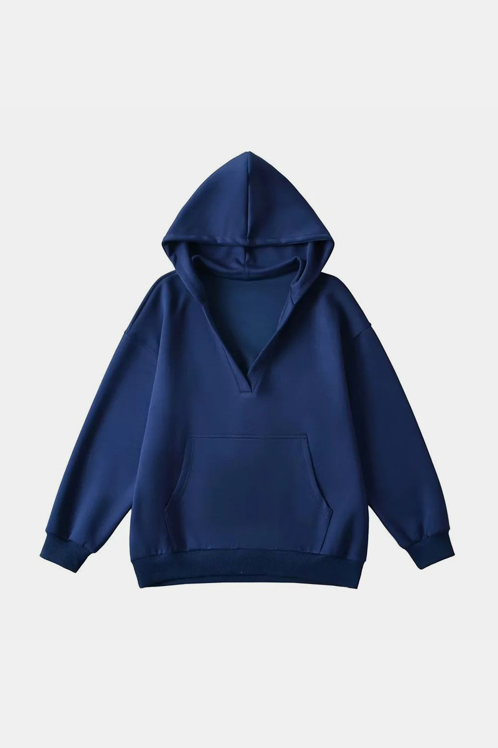 Stilla | Basic Bae Air Scuba Hættepullover Med Lange Ærmer og Kængurulomme