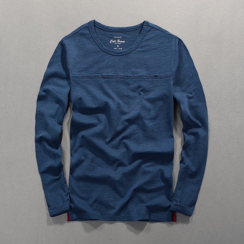 Dame trendy langærmet t-shirt med specielle syninger Stilla