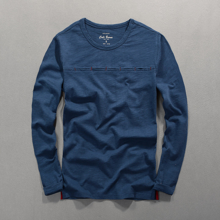 Dame trendy langærmet t-shirt med specielle syninger Stilla