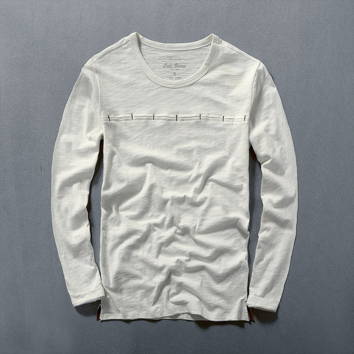 Dame trendy langærmet t-shirt med specielle syninger Stilla